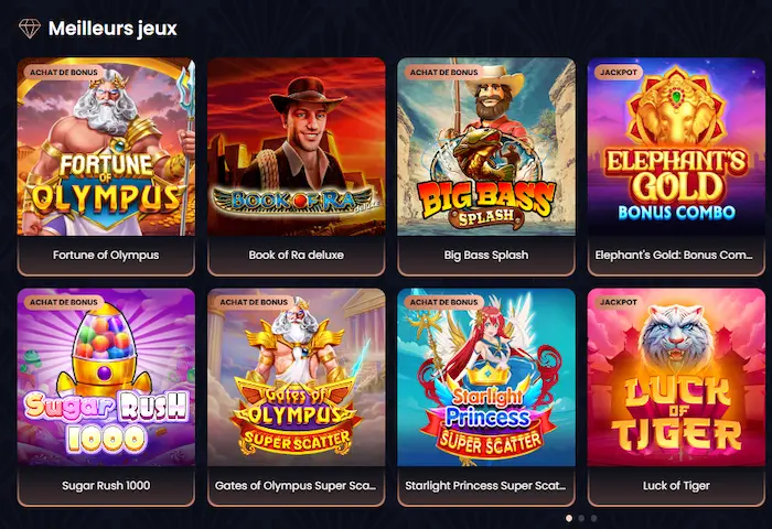 GreatSpin Casino Jeux
